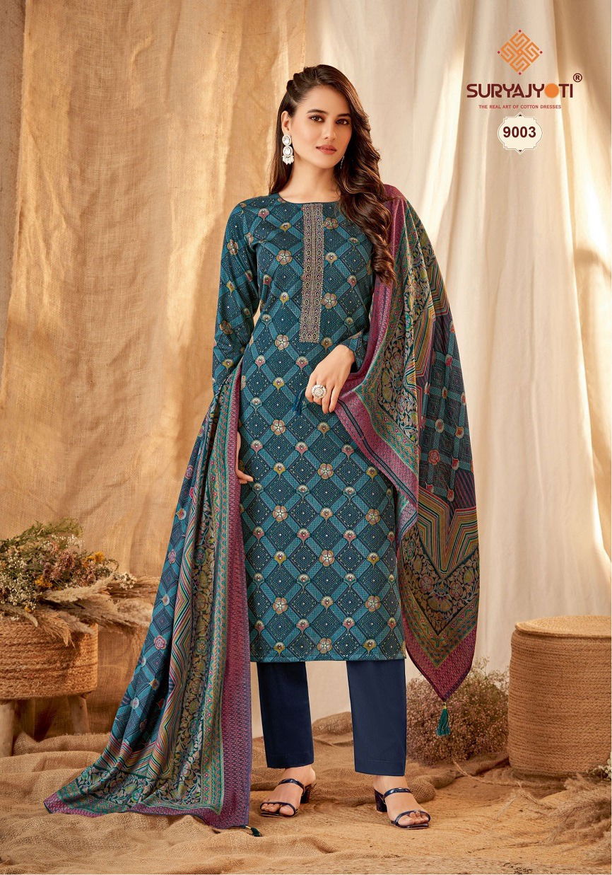 Kalki Vol 9 By Suryajyoti Printed Jam Satin Dress Material Wholesale Market In Surat